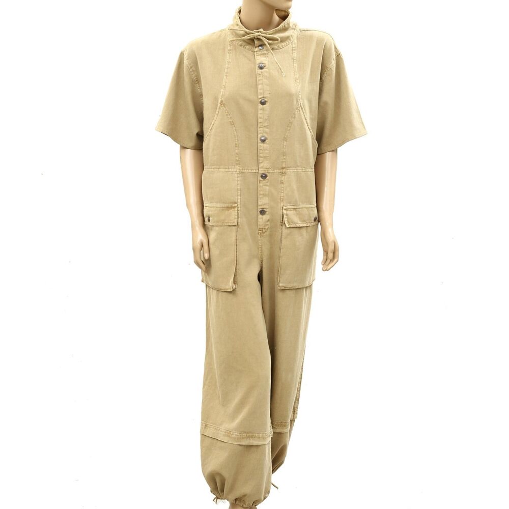 Free People We The Free High-Line One-Piece Jumpsuit Dress Cotton L 287470